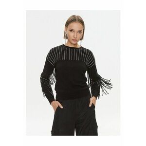 Pulover dama - negru - din material moale imagine