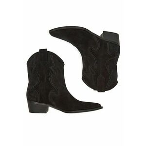 Botine dama - negru - material sintetic - imagine