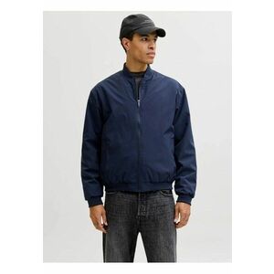Jacheta bomber - barbati - cu buzunare oblice fara fermoar - Bleumarin inchis imagine