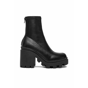 Botine dama - ZB362-2 - negru - cu toc masiv imagine