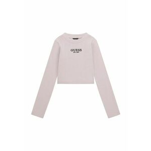 Bluza cu striatii si logo brodat - Lila pal imagine