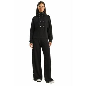 Set coordonat tricotat oversize - guler rulat - negru imagine