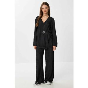 Compleu dama - Happiness Istanbul - set din doua piese - maneca lunga - negru - textil imagine