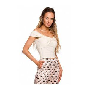 Top dama - Bumbac/Elastan - Crem - Crem imagine