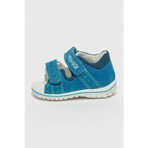 Sandale de piele intoarsa cu insertii textile - Albastru lavanda/Alb optic imagine