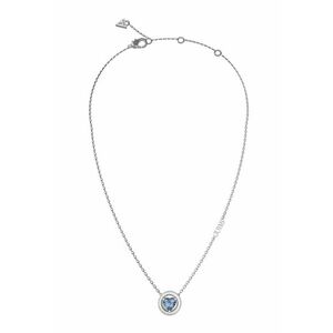 Colier de otel inoxidabil cu zirconia - Albastru/Argintiu imagine