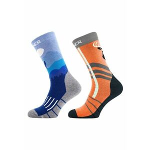 Kids Socks Wildlife sosete de schi si snowboard - Portocaliu/Albastru - Portocaliu/Albastru imagine
