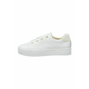 Pantofi sport cu talpa flatform Avona - Auriu/Alb optic imagine