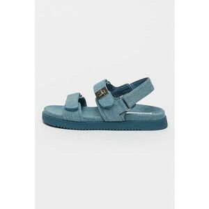 Sandale de piele cu velcro Mona - Albastru inchis imagine