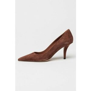 Pantofi din piele intoarsa Jessica Pump - Maro inchis imagine