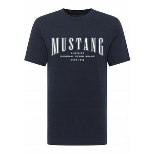 Tricou barbati model Alex - bleumarin - bumbac - logo imprimat - Marime imagine