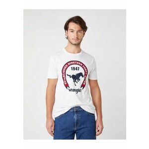 Tricou barbateste Americana Tee - alb - bumbac - regular fit - Marime imagine