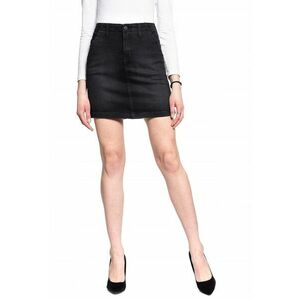 Fusta dama croiala regular fit - bumbac/elastan - negru - imagine