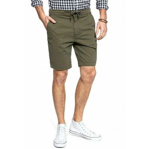 Pantaloni scurti DRAWSTRING SHORT - verde - bumbac si lyocell - croiala regular fit - imagine