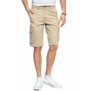 Pantaloni scurti barbati cargo - bej - 5 buzunare - bumbac - imagine