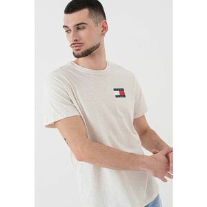 Tricou de bumbac cu logo - Alb murdar imagine