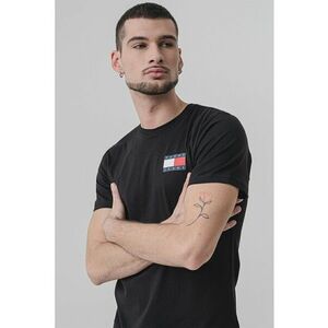 Tricou de bumbac cu logo - Negru imagine