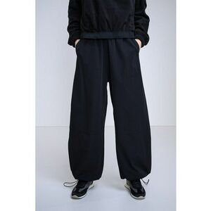 Pantaloni cu croiala parachute - Negru imagine
