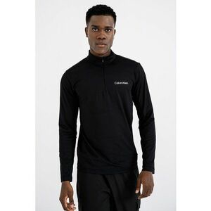 Bluza cu guler cu fermoar scurt si tehnologie cu uscare rapida - pentru fitness - Alb/Negru imagine