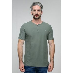 Tricou regular fit cu decolteu in V Austin - Verde pal imagine