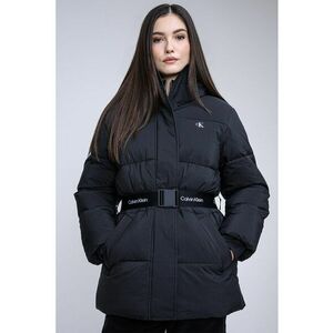 Geaca cu o curea cu logo - Negru imagine