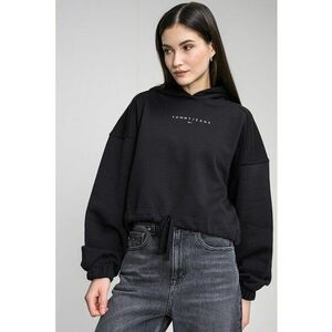 Hanorac crop cu logo - Negru imagine