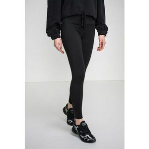 Colanti crop cu talie inalta - Negru imagine