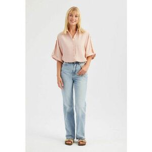 Camasa lejera dama textil - maneca scurta - Roz imagine