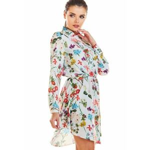 Rochie dama Poliester - M202 - Flori Ecru - Ecru imagine