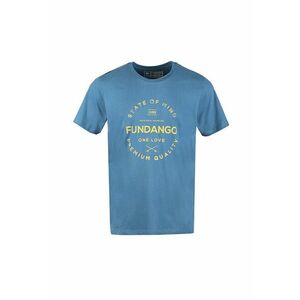Tricou regular fit cu imprimeu logo si text - Albastru lavanda imagine
