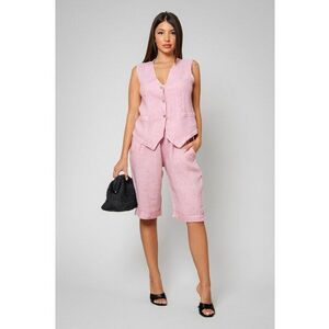 Set Vesta si Pantalon scurt din 100% IN Rose 13173 - Roz imagine