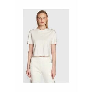 Tricou crop casual - Bej deschis imagine