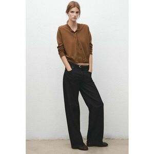 Cardigan cu bumbac si modal - Caramel imagine