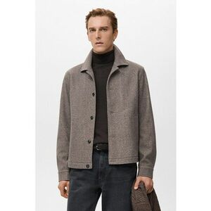 Jacheta-camasa regular fit cu buzunare - Maro melange imagine