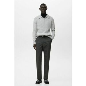 Pantaloni eleganti cu croiala slim-fit - Gri inchis imagine