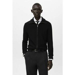 Cardigan uni cu fermoar - Negru imagine