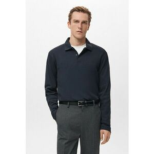 Bluza polo de bumbac - Albastru ultramarin imagine