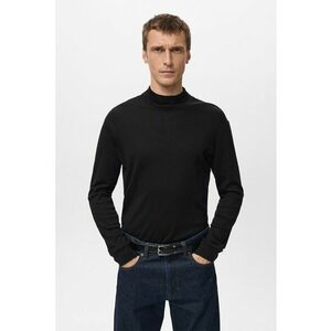 Bluza cu guler scurt - Negru imagine