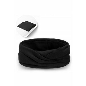 Esarfa de iarna pentru femei - neagra - universala - 100% acril - confortabila - calduroasa - clasica - design neted - poate fi infasurata de doua ori - protectie eficienta impotriva frigului si a vantului - usor de legat - articol practic de garderoba imagine