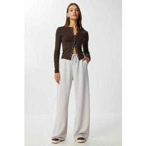 Pantaloni dama - Happiness Istanbul - pantaloni de trening cu gri textil - Gri deschis imagine