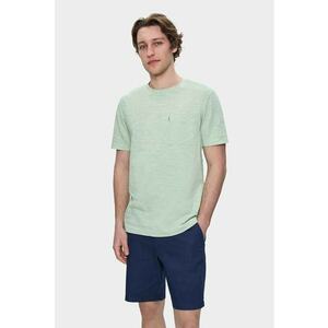 Tricou regular fit cu decolteu la baza gatului Caleb - Verde imagine