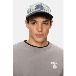 Sapca baseball unisex cu model in carouri Jermaine - Alb/Albastru imagine