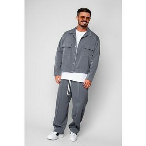 Set Jacheta cu buzunare si pantalon lung Grey Anthracite 19793 imagine