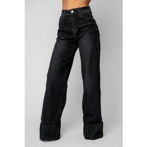 Blugi elastici largi Black 20106 - Negru imagine