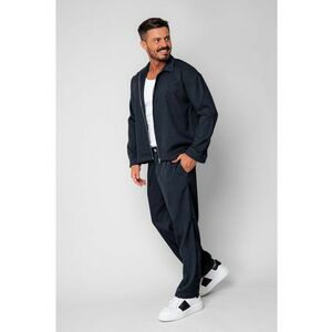 Set Jacheta cu fermoar si pantalon lung Navy 19778 - Bleumarin imagine