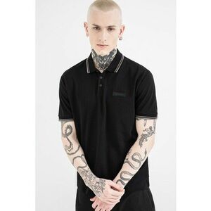 Tricou polo de bumbac - Negru/Gri imagine