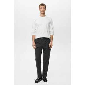 Bluza din bumbac cu decolteu la baza gatului - Alb imagine