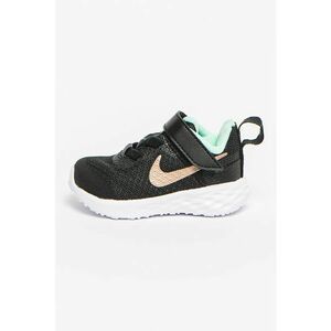 Pantofi sport usori cu velcro Revolution 6 - Negru/Maro bronz imagine