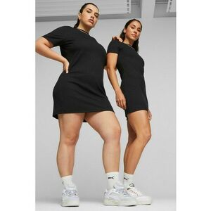 Rochie-tricou striata Classics - Negru imagine
