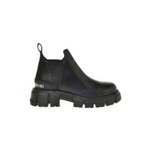 Ghete Chelsea de piele cu aspect masiv - Negru imagine